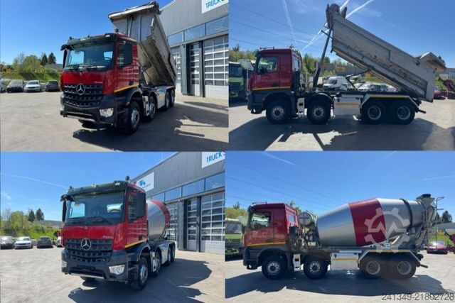 Tipper truck MERCEDES-BENZ Arocs 4151 8x4 SWS Kipper/ Mischer Liebherr 9m3