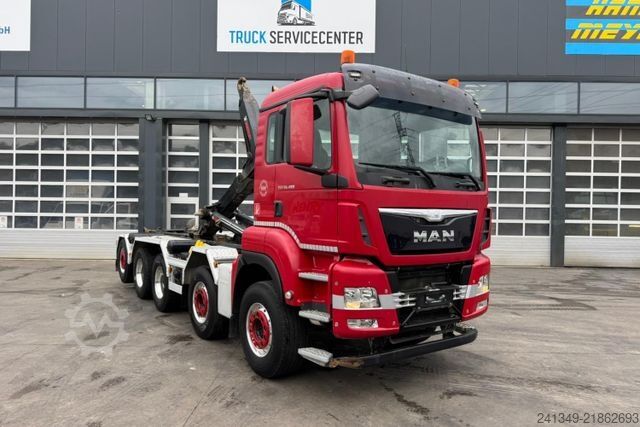 Roll-off tipper truck MAN TGS 35.480 10x4 Hiab 26T