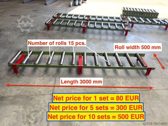 Warehouse roller conveyors WTT Fördertechnik 121