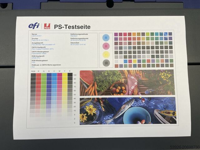 Digital printing machine Konica Minolta AccurioPress C4070 incl. Fiery, IQ-501, Finisher paper deck