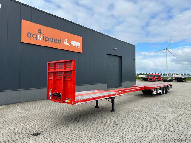 Platform trailer Kässbohrer new and unused Heavy-Duty flatbed / 690cm exten...