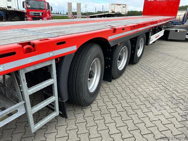 Platform trailer Kässbohrer new and unused Heavy-Duty flatbed / 690cm exten...