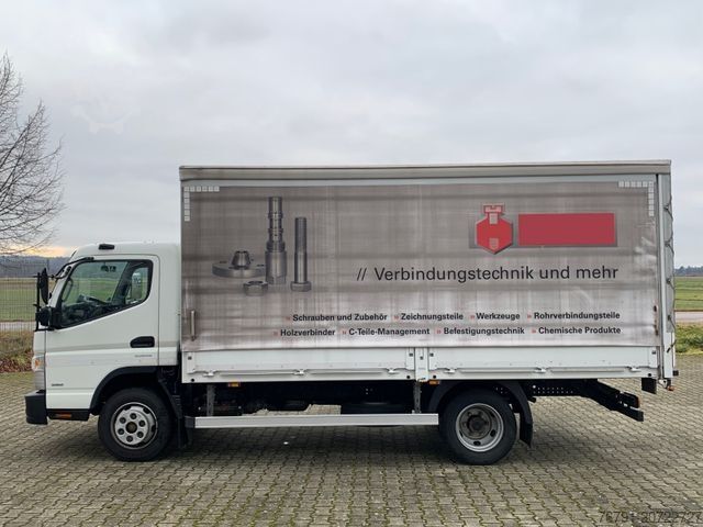 Transporter mit Pritsche & Plane MITSUBISHI Fuso Canter 9C18_ Autom_Klima_Schiebeplane_Euro6