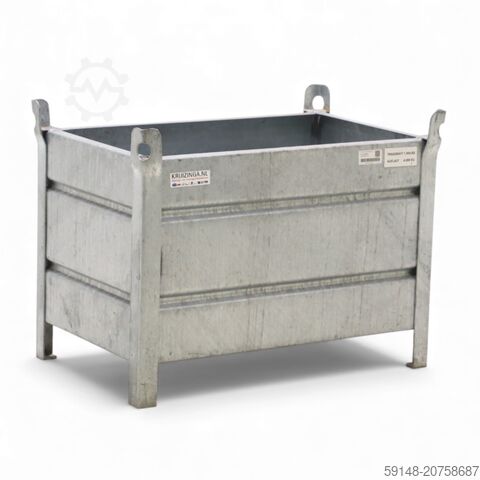 Gebrauchte Stapelboxen Stahl feste Konstruktion Stapelbehälter alle Wände geschlossen, L: Kruizinga 98-588GB