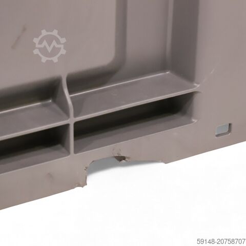 Gebrauchte Palettenboxen 1 Klappe an einer Langseite + Lenkrollen, L: 1200, B: 800, H: 985 Kruizinga 99-1342-KL-ZW-B