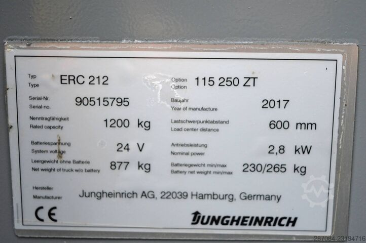 Hochhubwagen Jungheinrich ERC 212