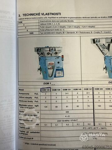 DOSING SYSTEM Moretto DGM Gravix 120 (2013) Moretto DGM 120