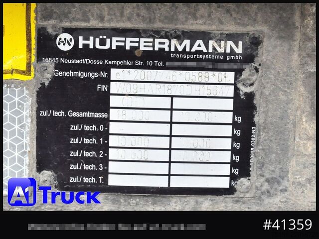 Roll off trailer HUEFFERMANN HAR 18,70, Abrollanhänger, verzinkt,