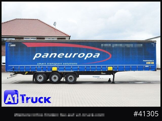 Open semitrailer with tarp KRONE Tautliner, Edscha Code XL, VDI 2700