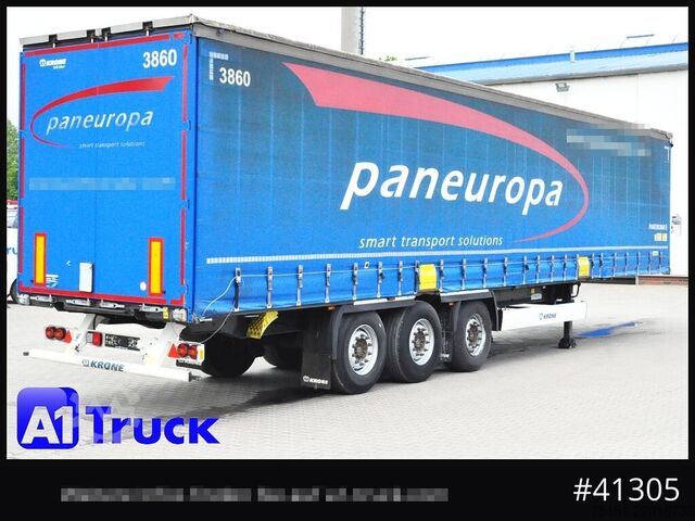 Open semitrailer with tarp KRONE Tautliner, Edscha Code XL, VDI 2700