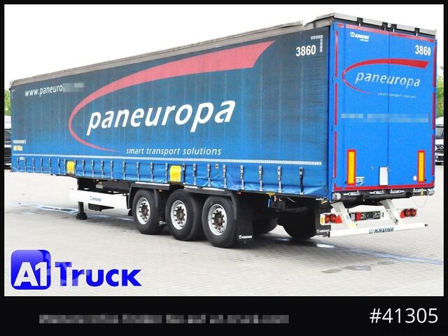 Open semitrailer with tarp KRONE Tautliner, Edscha Code XL, VDI 2700