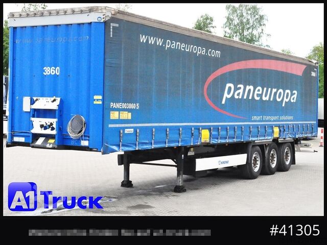 Open semitrailer with tarp KRONE Tautliner, Edscha Code XL, VDI 2700