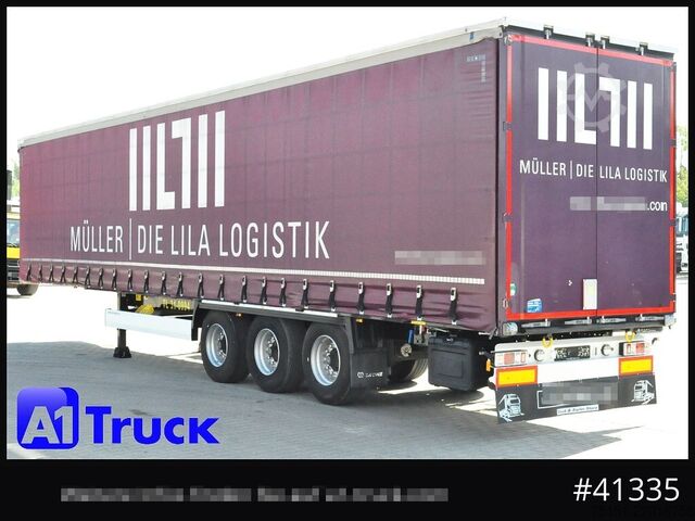 Open semitrailer with tarp KRONE Code XL, VDI 2700, original 14.261 km, Werksverkehr
