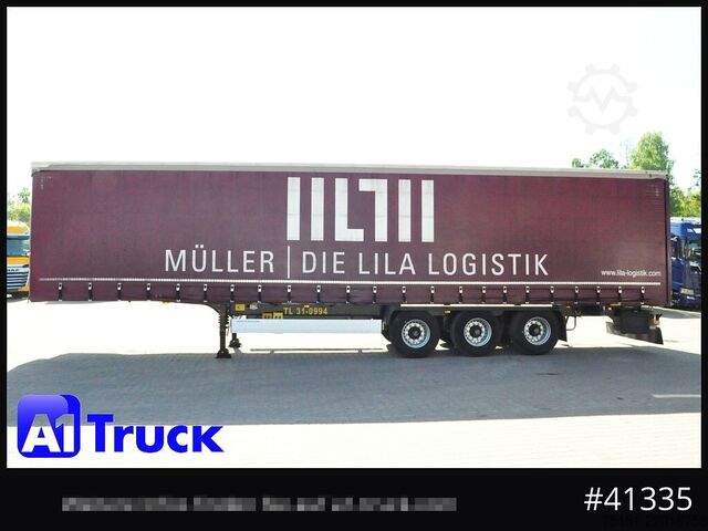 Open semitrailer with tarp KRONE Code XL, VDI 2700, original 14.261 km, Werksverkehr