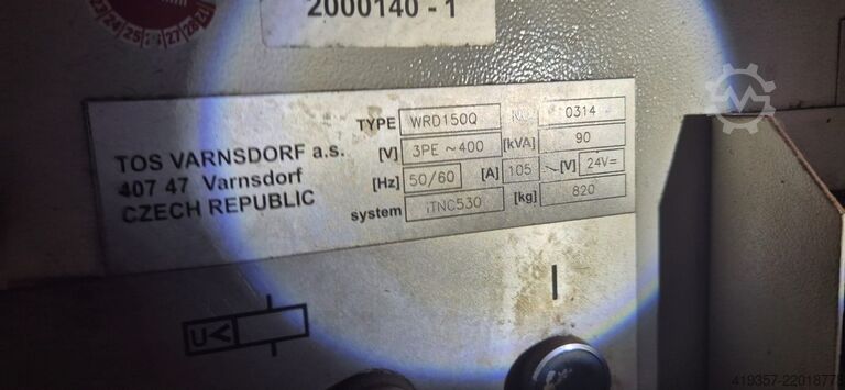 Floor-type boring mill TOS WRD 150Q
