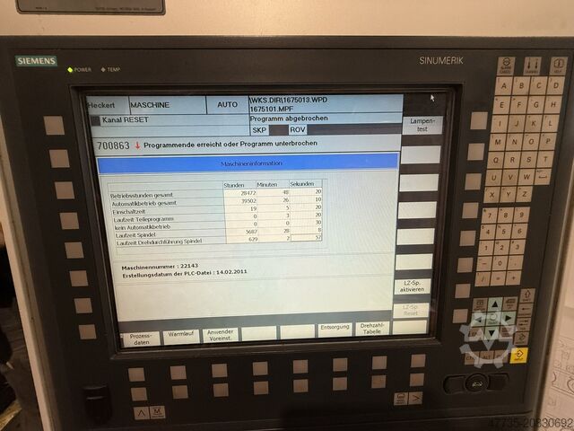 CNC-Horizontalbearbeitungszentrum HECKERT HEC 1250 Athletic