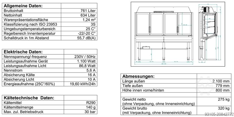 Set : AHT Miami 210 + EPTA 210 AHT / COSTAN Miami 210 / Top - Freezer 210