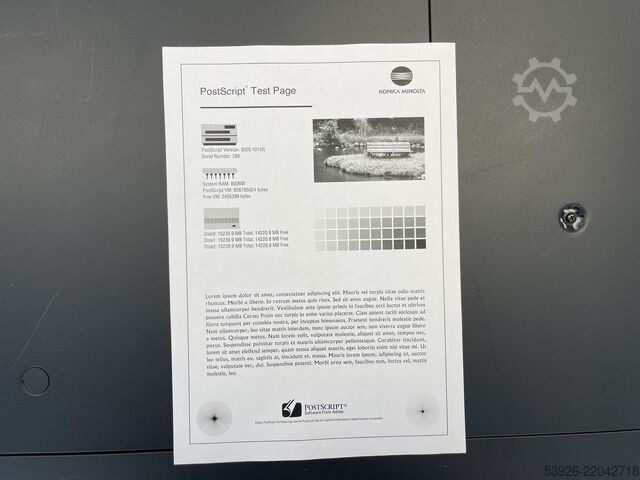 Digital print machine Konica Minolta AccurioPress 6136P incl. paper deck, stacker and OT-512