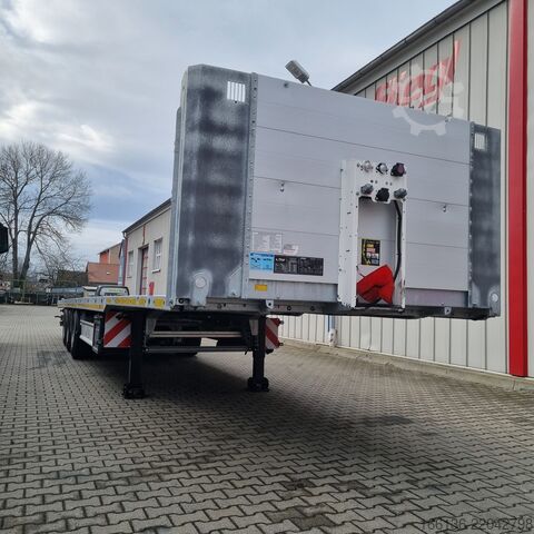 Open semitrailer Fliegl 3-Achs Plateau Sattel SDS 380 Mega
