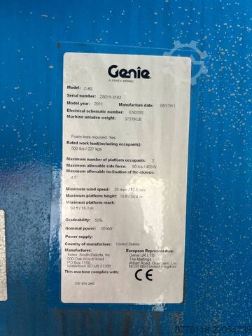 Articulated boom lift Genie Z80/60 diesel 4x4x4 26m - 1881