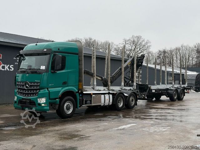 Logging truck MERCEDES-BENZ Arocs 2546 BL 6x4HAD Palfinger LK + Janzen T19
