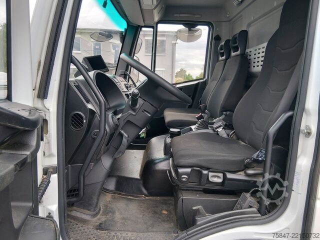 Box truck Iveco EuroCargo ML 75 E 19/P LBW Türe im Koffe