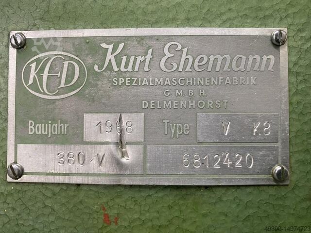 Tellerschleifmaschine, Spindelschleifmaschine, Rundstabschleifmaschine, Doppelschleifmaschine, Holzs KURT EHEMANN V K8