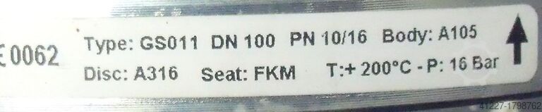 Non-return valve DN100 END PN16