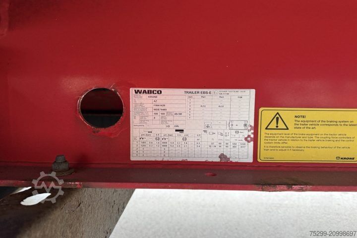 Open trailer with tarp Krone AZ Plane+HB / Swiss-Vehicle