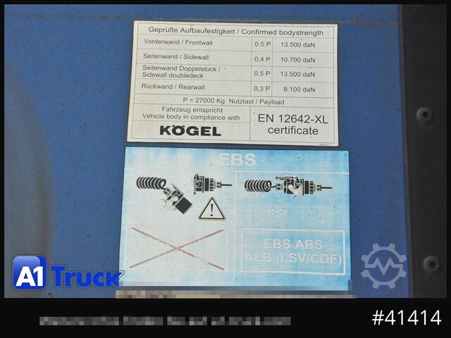 Auflieger mit Pritsche & Plane KOEGEL S 24 Tautliner, Code XL, BPW,  1 Vorbesitzer, VDI 2700