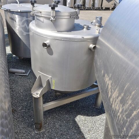 400 Liter konischer Behälter aus V4A  8624