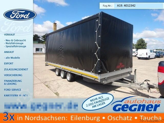 Open trailer with tarp EDUARD 6022 5 PB30 Pritsche/Plane 3-Achser 100km/h