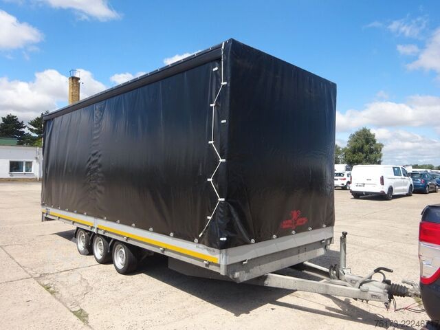 Open trailer with tarp EDUARD 6022 5 PB30 Pritsche/Plane 3-Achser 100km/h