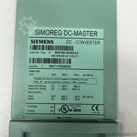 Steuerung Siemens Simoreg 6RA7087-6DV62-0-Z