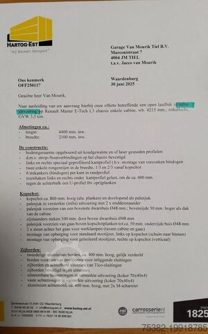 Ladepritsche Renault Master E-TECH 87 KW FWD EL - INFRA OPEN LAADBAK...