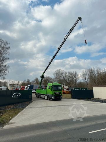 Truck mounted crane MAN TGX 26.440 Pritsche Montagekran 25m Seilwinde