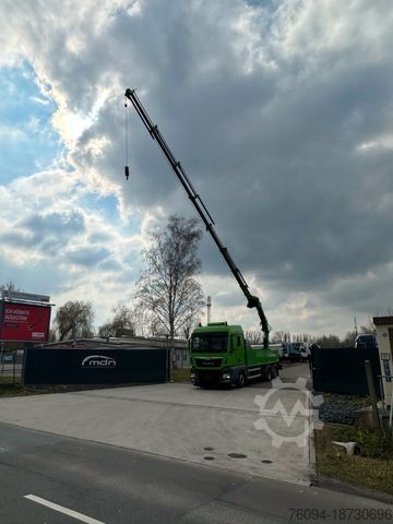 Truck mounted crane MAN TGX 26.440 Pritsche Montagekran 25m Seilwinde
