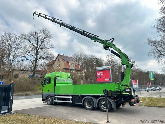 Truck mounted crane MAN TGX 26.440 Pritsche Montagekran 25m Seilwinde