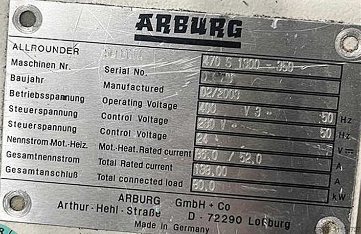 Spritzgießmaschine Arburg Allrounder 470S 1300-350