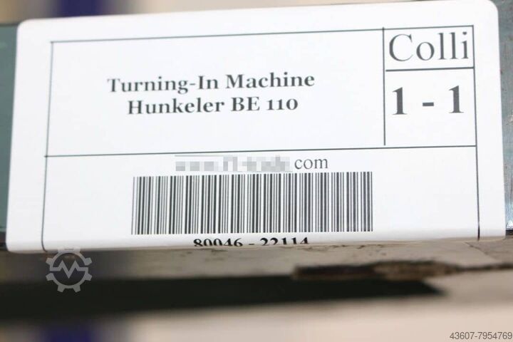 Turning-In Machine Hunkeler BE 110