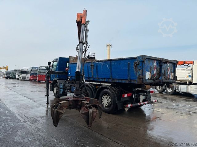 Roll-off tipper truck RENAULT PREMIUM 320 * LENK & LIFTACHSE * GREIFER * KRAN*