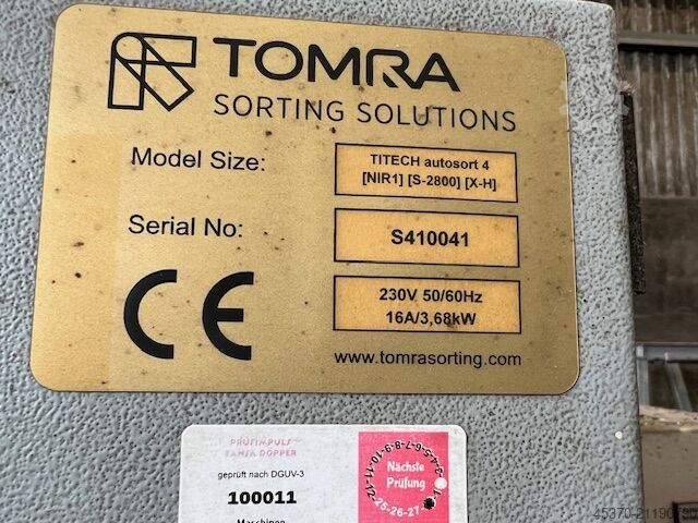 Optischer Separator Titech Tomra TiTech - TOMRA Autosort 4