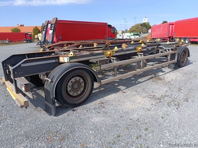 Roll off trailer HÜFFERMANN Anhänger für Absetzmulden HMA 18.76 LS Container