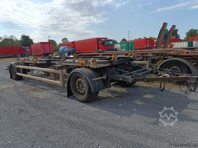Roll off trailer HÜFFERMANN Anhänger für Absetzmulden HMA 18.76 LS Container