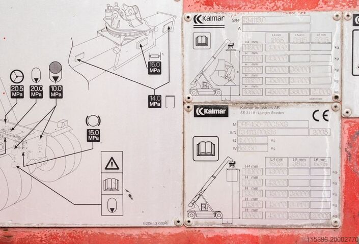 Full-container reach stacker Kalmar DRF450-70C5XS
