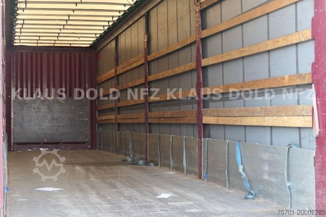 Open semitrailer with tarp KRONE Pritsche Plane XL MegaLiner BWP Edscha Bordwände