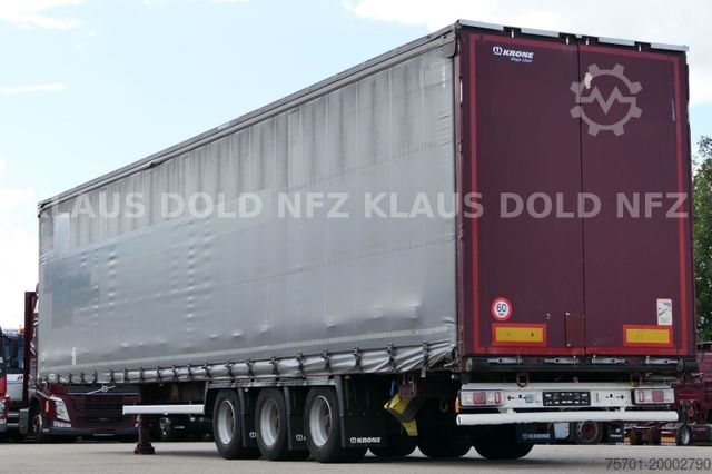 Open semitrailer with tarp KRONE Pritsche Plane XL MegaLiner BWP Edscha Bordwände