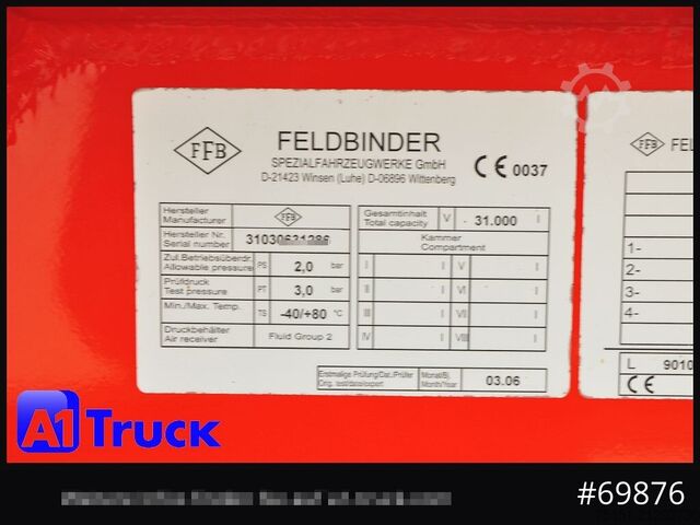 Siloanhänger FELDBINDER HEUT 31.2 Silo, Futtermittel, 31m³, 3 Kammern,