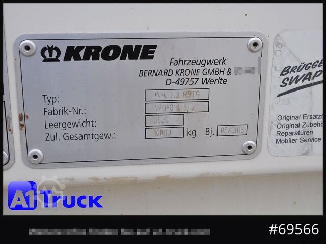 Wechselbrücke mit Kofferaufbau KRONE Wechselbrücke BDF 7,45 Koffer,  Textil 2750mm innen, 20 x vorhanden