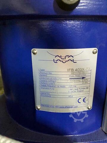 High Speed Separator Alfa Laval IFB 403X-73